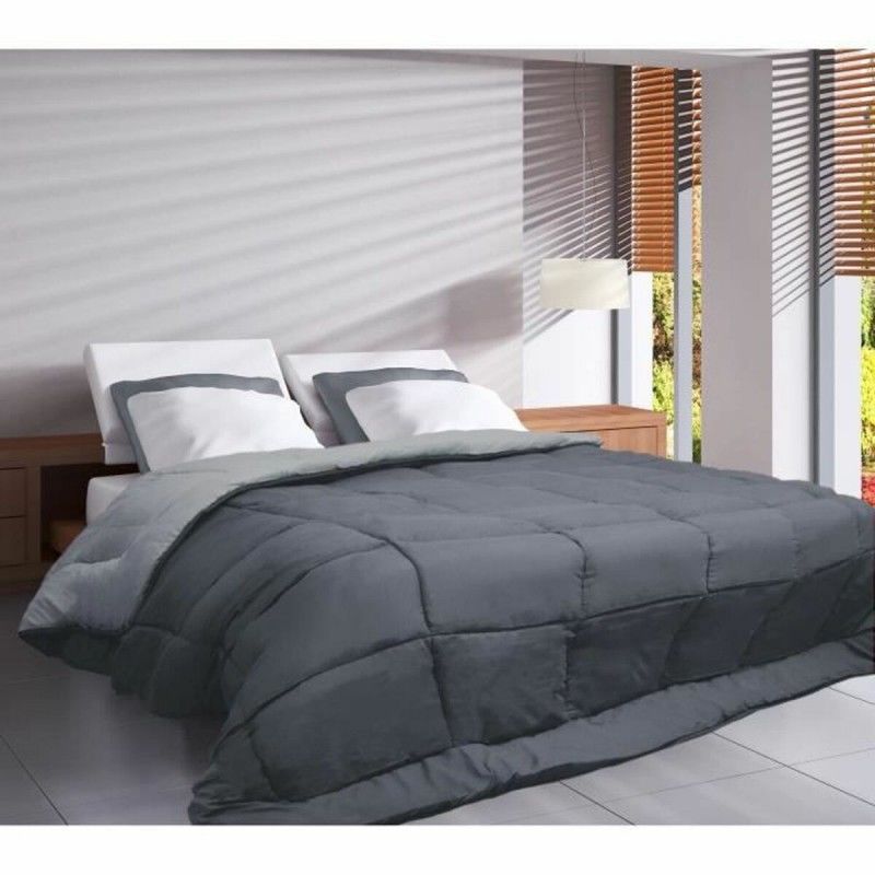 Remplissage de couette Poyet Motte Calgary Argenté Gris 220 x 240 cm 400 g /m² - 2