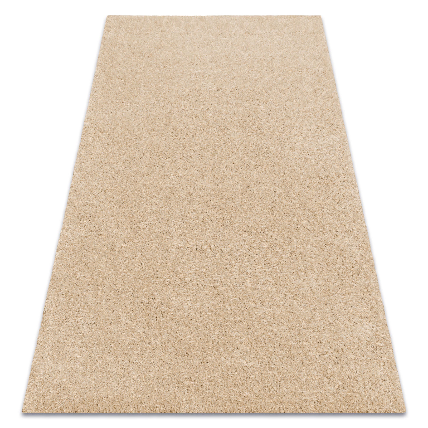 Alfombra buenos 6652 shaggy liso, de un solo color crema 80x150 cm