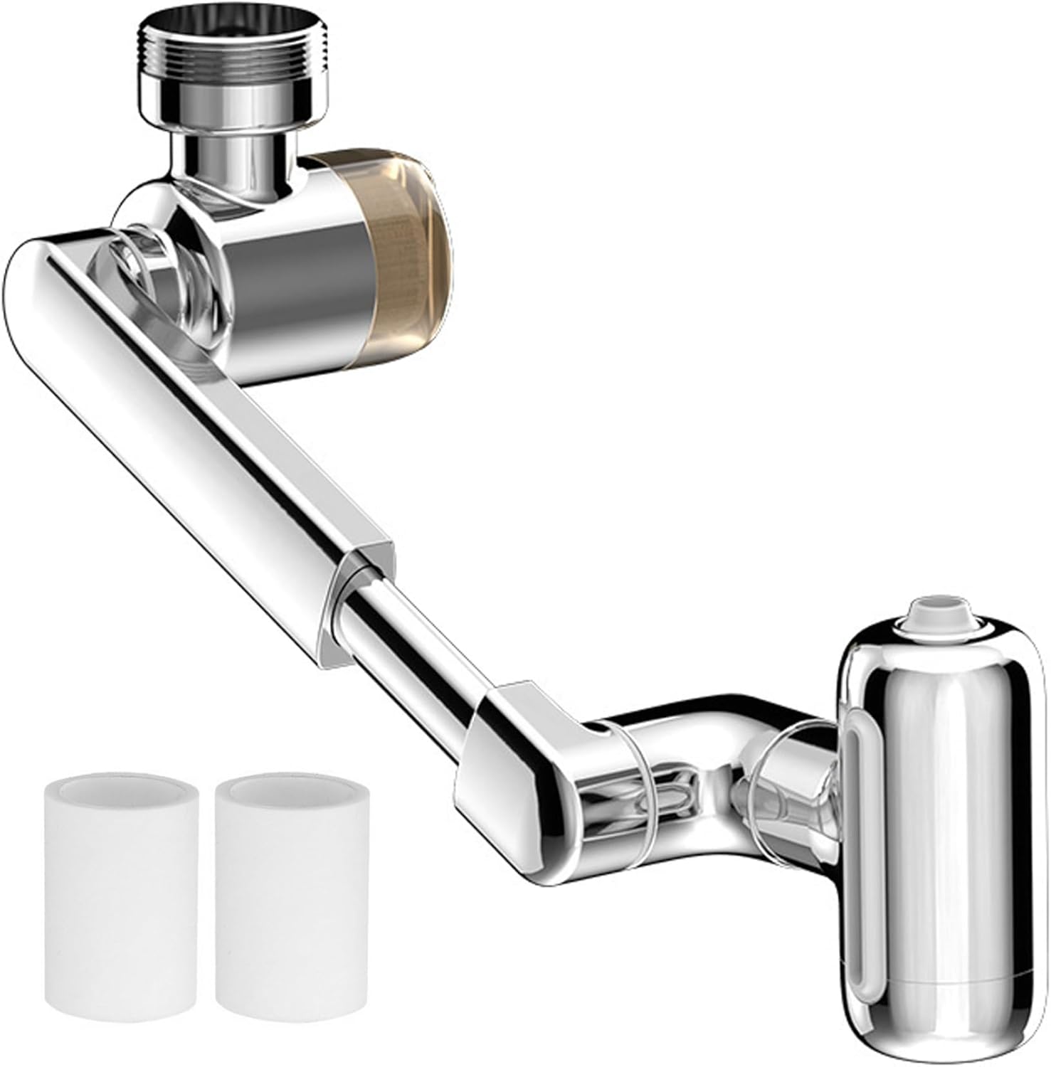 Aerator rotativ pentru robinet, extensie pentru robinet de baie, aerator cu mod de apă și filtre suplimentare, braț mecanic, chiuvetă metalică