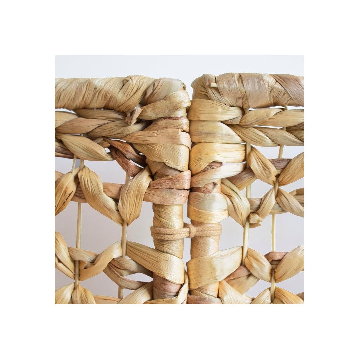 Paravent d'intérieur 3 panneaux jonc mer motif fleur 117 x 160 cm - 6
