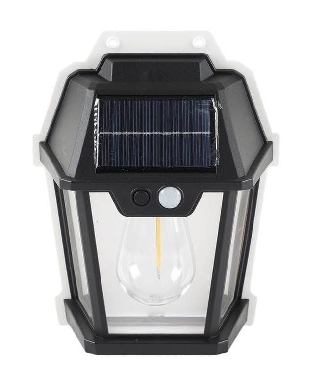 Solarna lampa ścienna zewnętrzna, wodoodporna, oświetlenie zewnętrzne z przezroczystym panelem do drzwi wejściowych