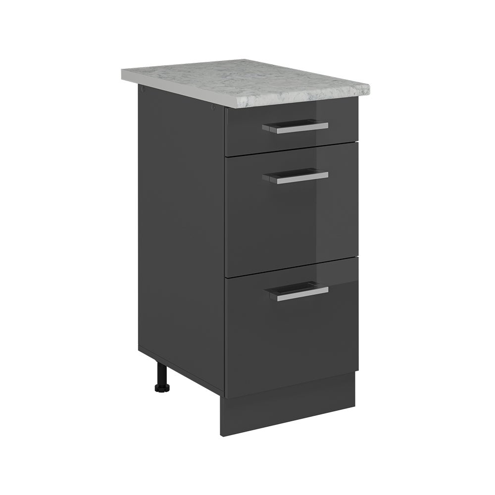 Vicco Szafka dolna do kuchni R-Line, Antracyt wysoki połysk, 40 cm BR Marmur