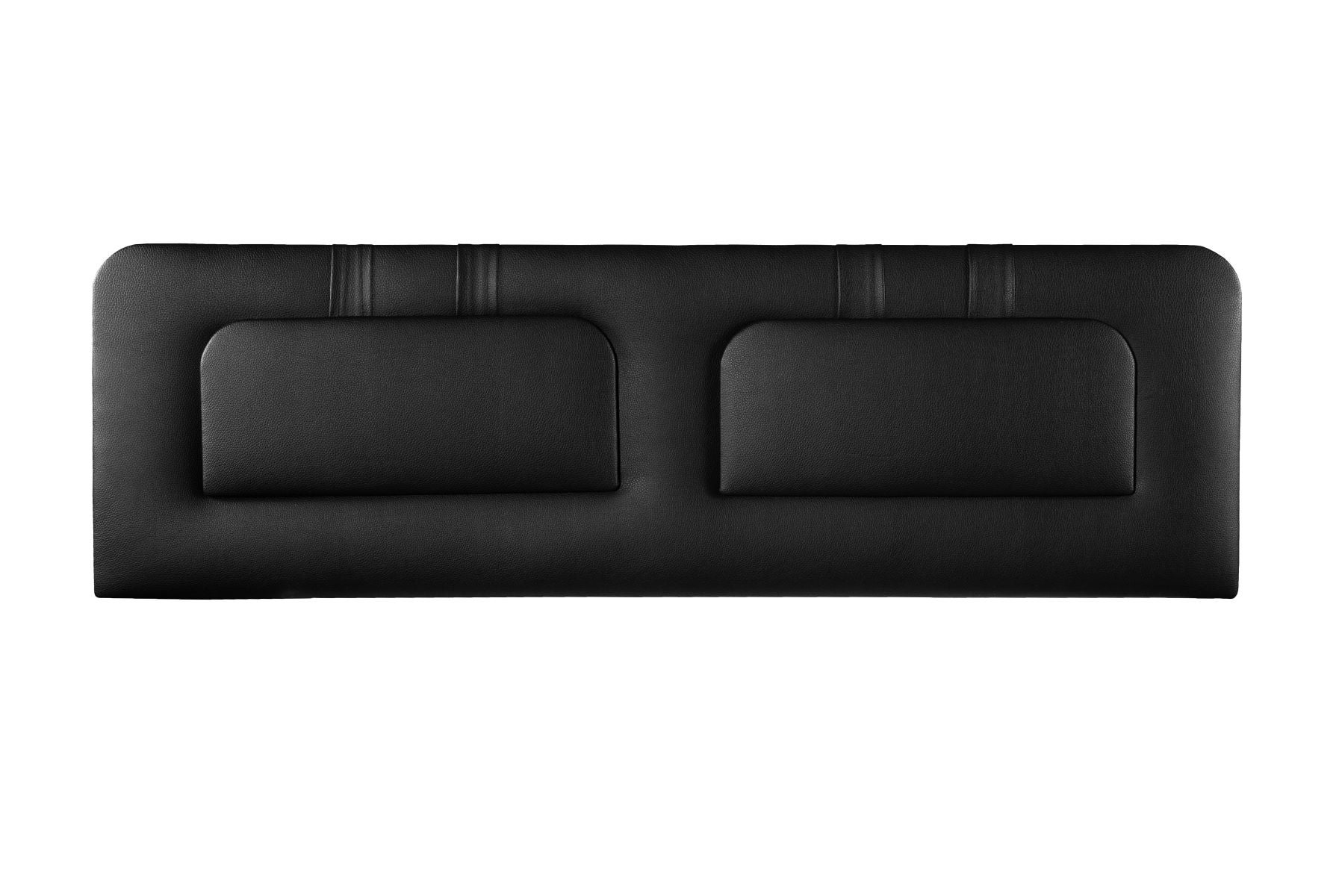 Tête de lit 140 - BLUME Tapissée Similicuir 145x50x7 - Noir | Leroy Merlin