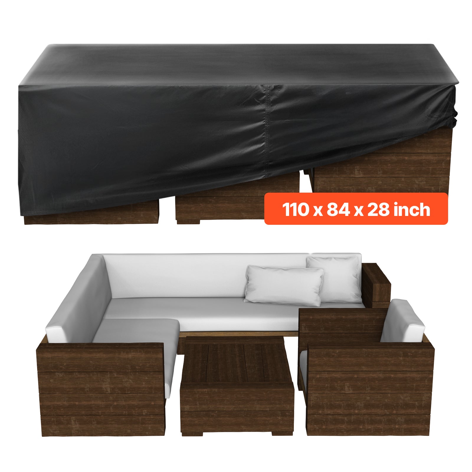 Pokrowiec na meble ogrodowe 420D wodoodporny 279x213x71cm VEVOR
