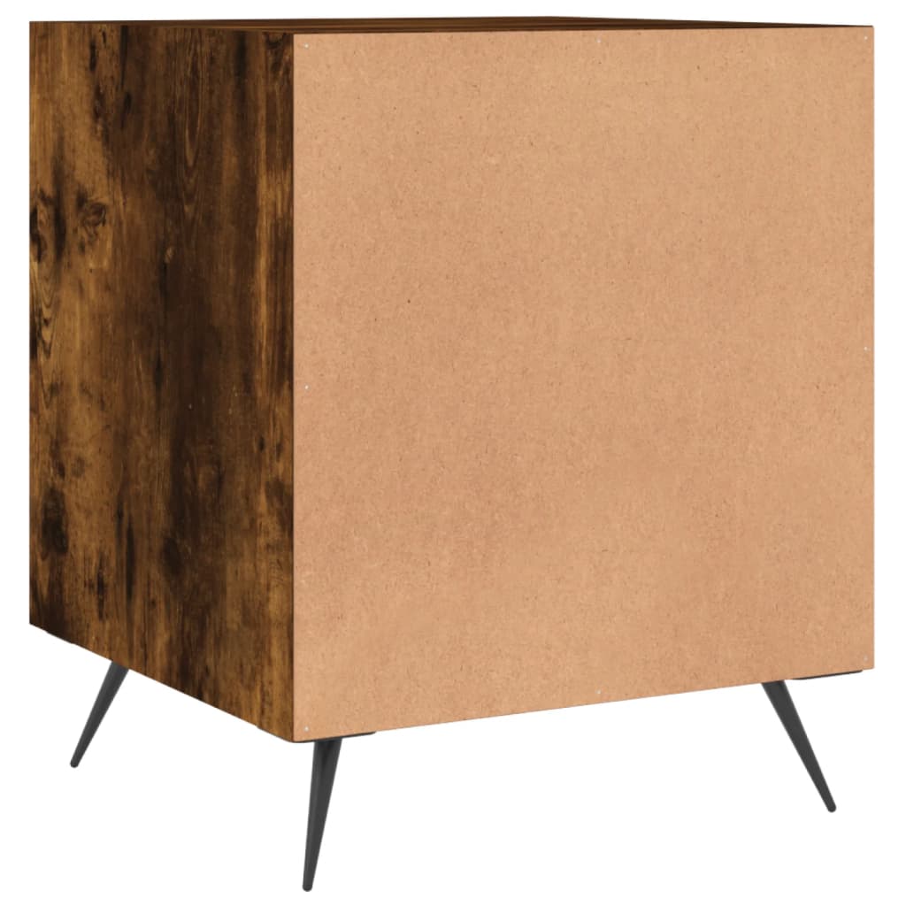 Maison Exclusive - Tables de chevet 2 pcs chêne fumé 40x40x50 cm bois d'ingénierie - 8