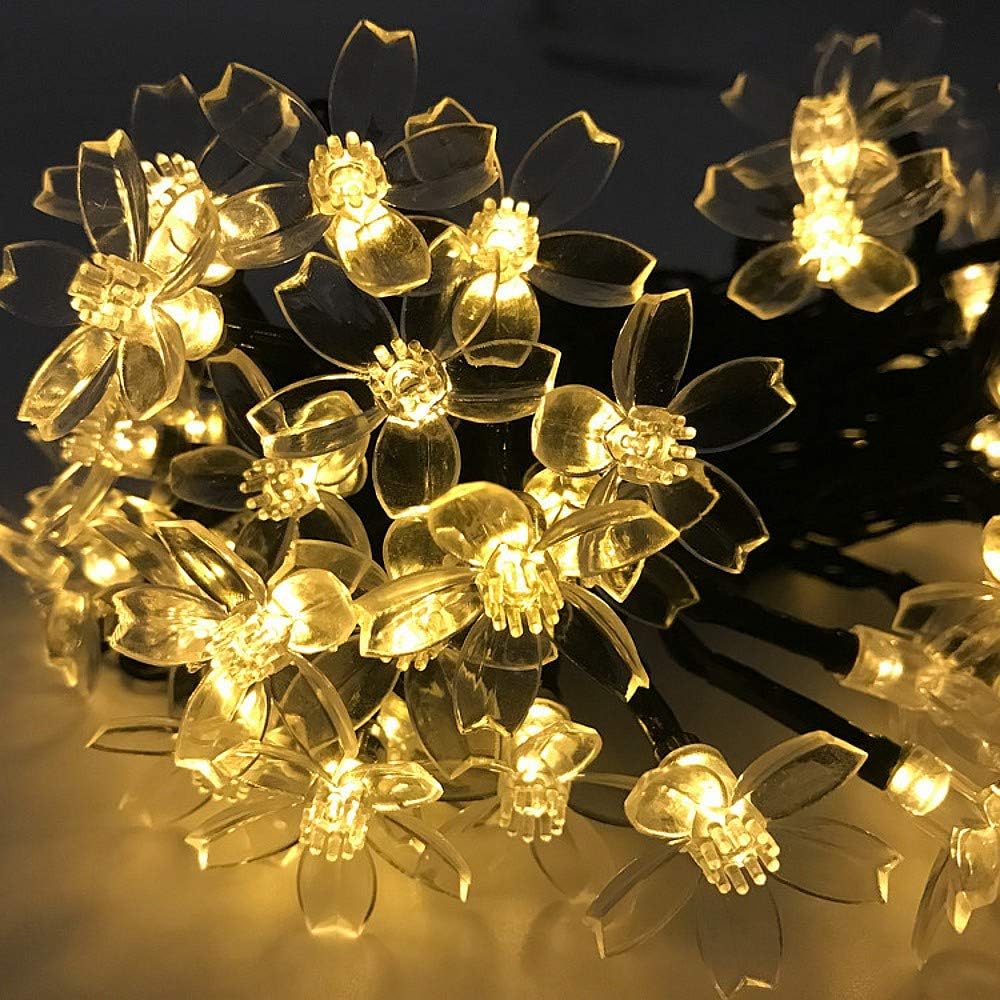 6.5m Blanc Chaud Imperméable Lumières Solaires de Ficelle de Fleur de LED, Guirlandes Lumineuses pour Décorations de Jardin, Décoration - 7