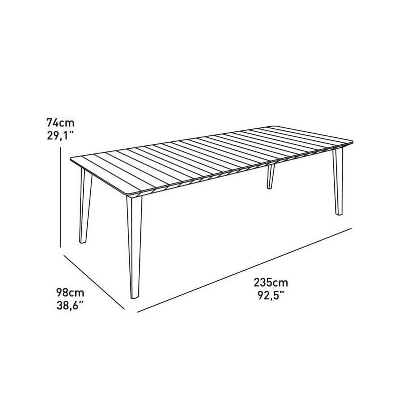 Table à manger de jardin Lima en résine 240cm - Graphite - KETER - 4