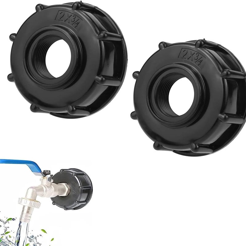 Adapter do zbiornika na wodę z grubym gwintem, z przyłączem węża i stalowymi złączkami zaworu (gwint wewnętrzny 1/2")