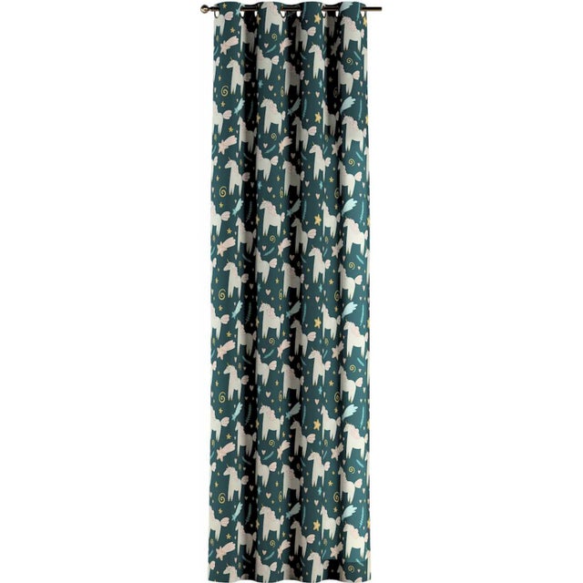 Rideau à œillets Magic 130 x 260 cm Bleu Foncé