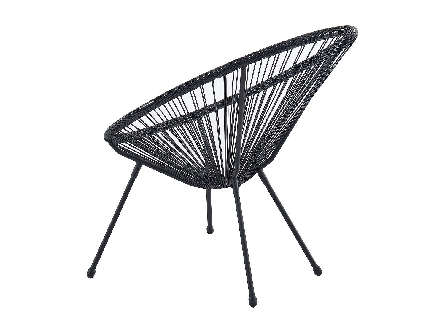Lot de 2 fauteuils de jardin en fils de résine tressés - Noir - ALIOS III de MYLIA - 5