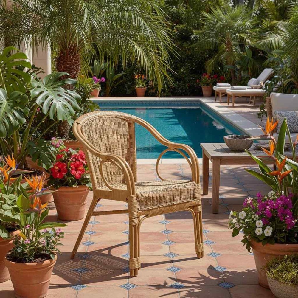 Fauteuil En Manau Et Moelle De Rotin - MFA1210 | Aubry Gaspard