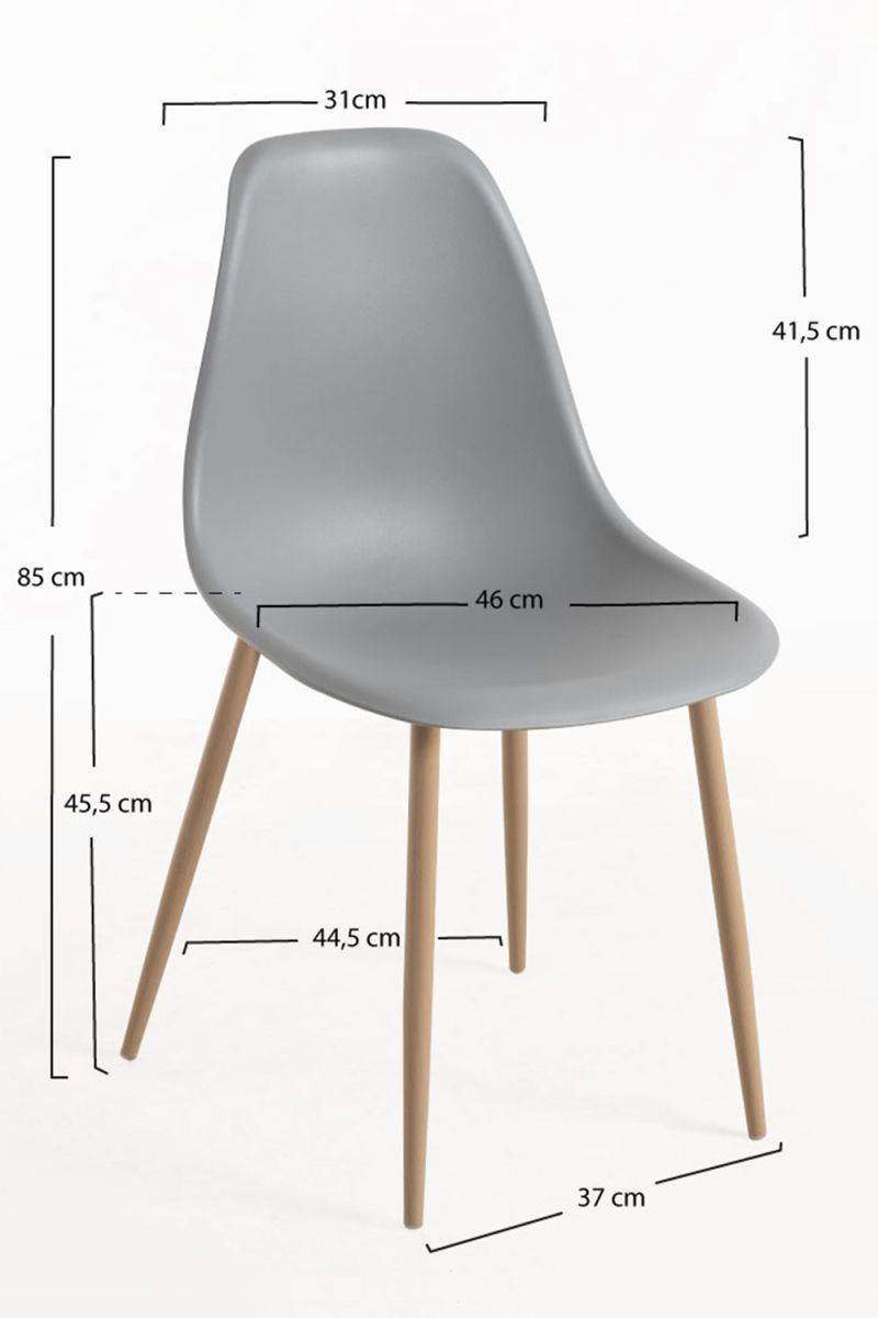 Regalos Miguel - Packs Sillas Comedor - Pack 6 Sillas Mykle - Gris claro - 3