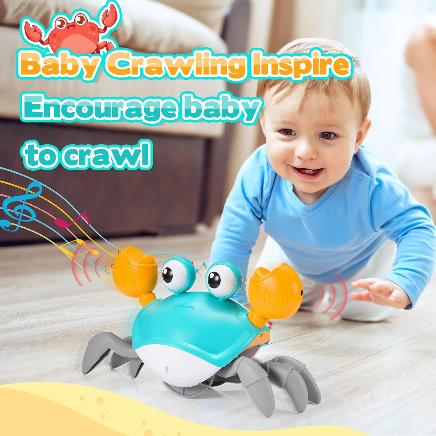 Cadeau 1 2 3 4 Ans Marche Crabe Bébé Jouet 1 2 3 4 Ans Crabe Jouet Bébé 1 2 3 4 Ans Jouet Montessori Bébé 6-12 Mois Jeu Montessori 1 - 5
