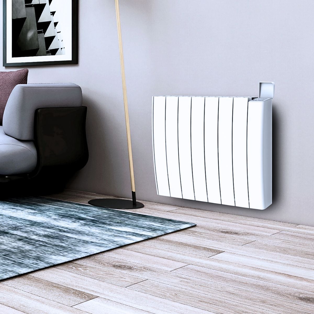 Chauffage électrique céramique inertie sèche 2000W - Blanc - Voltman - 6