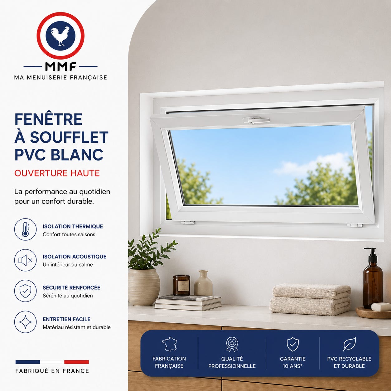 Pvc Inral7016 Chassis soufflet PVC gamme Confort sur mesure - 135x80 cm - Gris ...