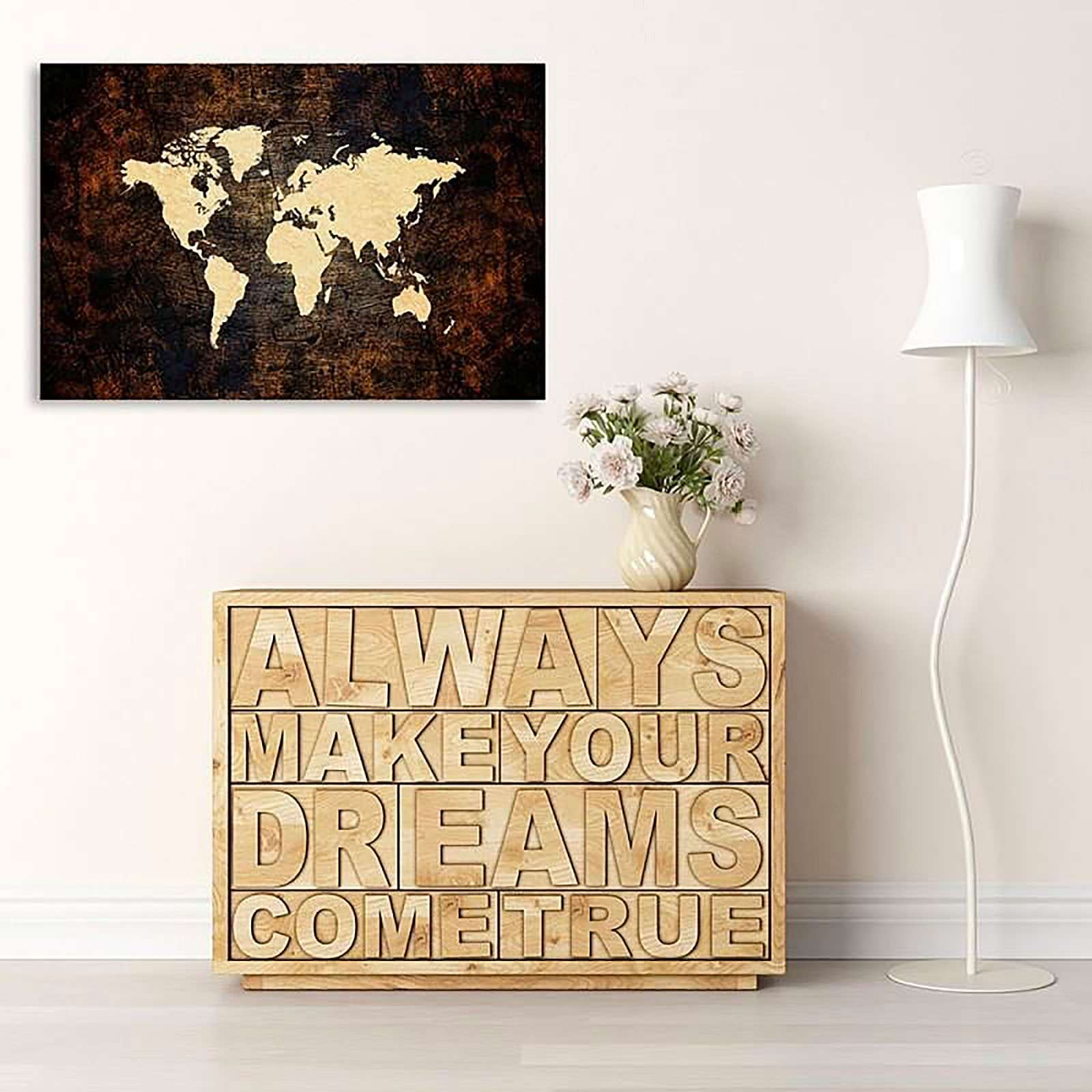 Tableau carte du monde sur la scène 2 - 80 x 60 cm - 4