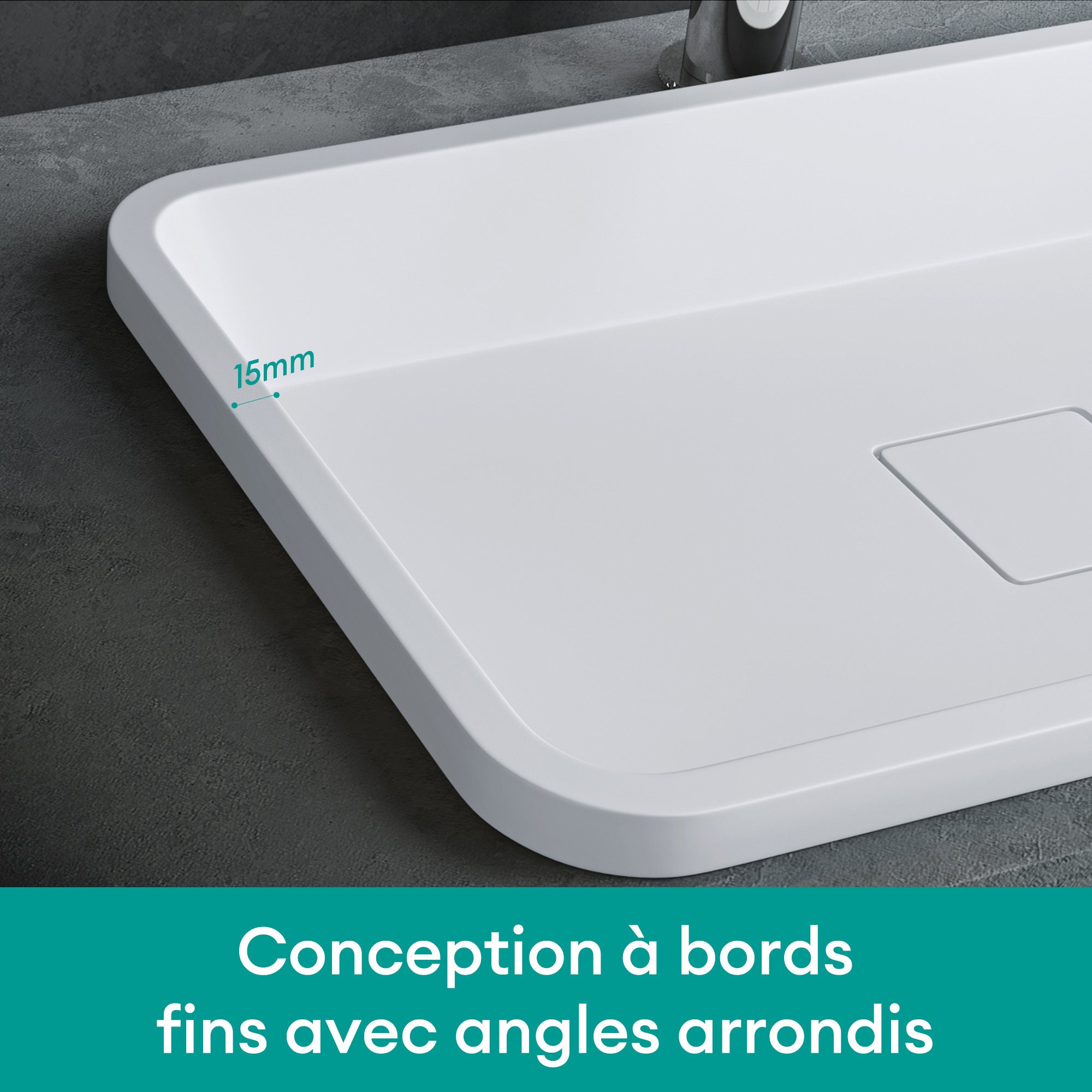 Vasque à Encastrer, Lavabo Rectangulaire, Lave Mains Blanc Mat en Résine, 53x33x10,5cm, sans Trop-Plein, Cache-Bonde Inclus, Col104 Mai & Mai - 5