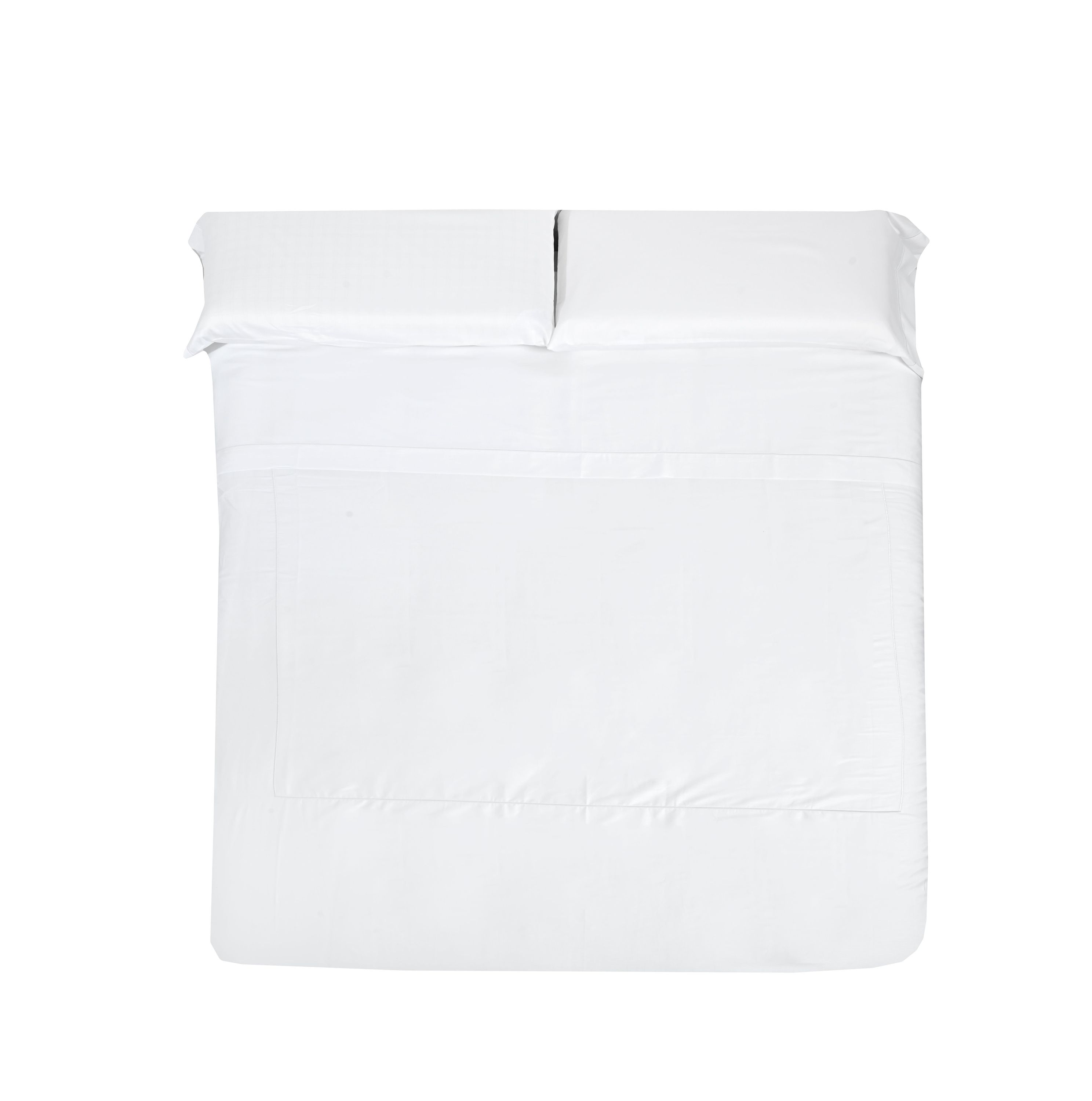Housse de couette INSPIRE Bordón en coton égyptien 300 fils blanc pour lit de 135 cm - 9