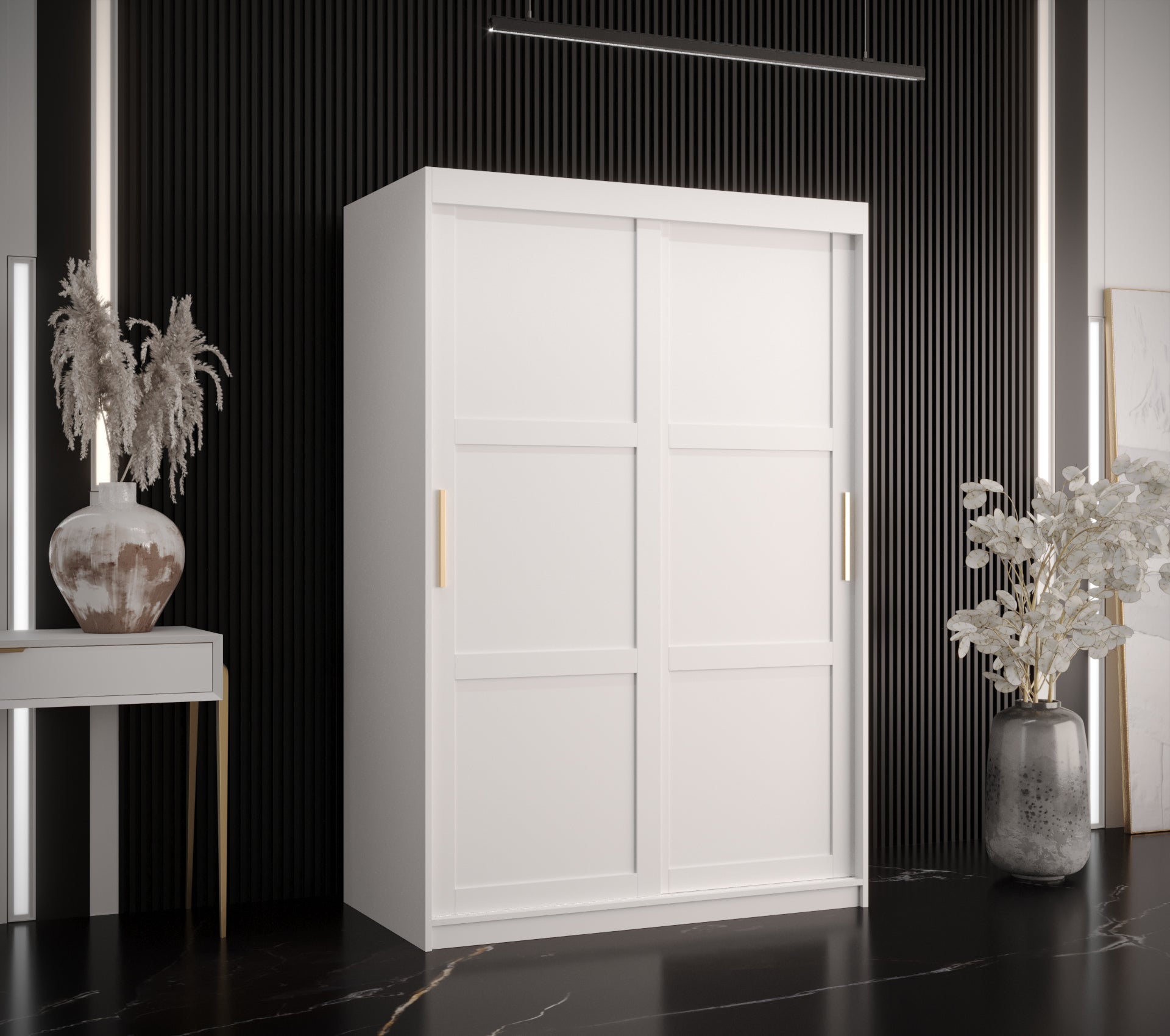 Szafa przesuwna garderoba RAMIRO 1 120 x 62 x 200 cm Biały - Abiks Meble - 2