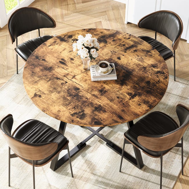 Table à manger 4 personnes ronde en bois - Bois foncé Lanzo | Maisons du Monde Table à manger 4 personnes ronde en bois - Bois foncé Lanzo | Maisons du Monde