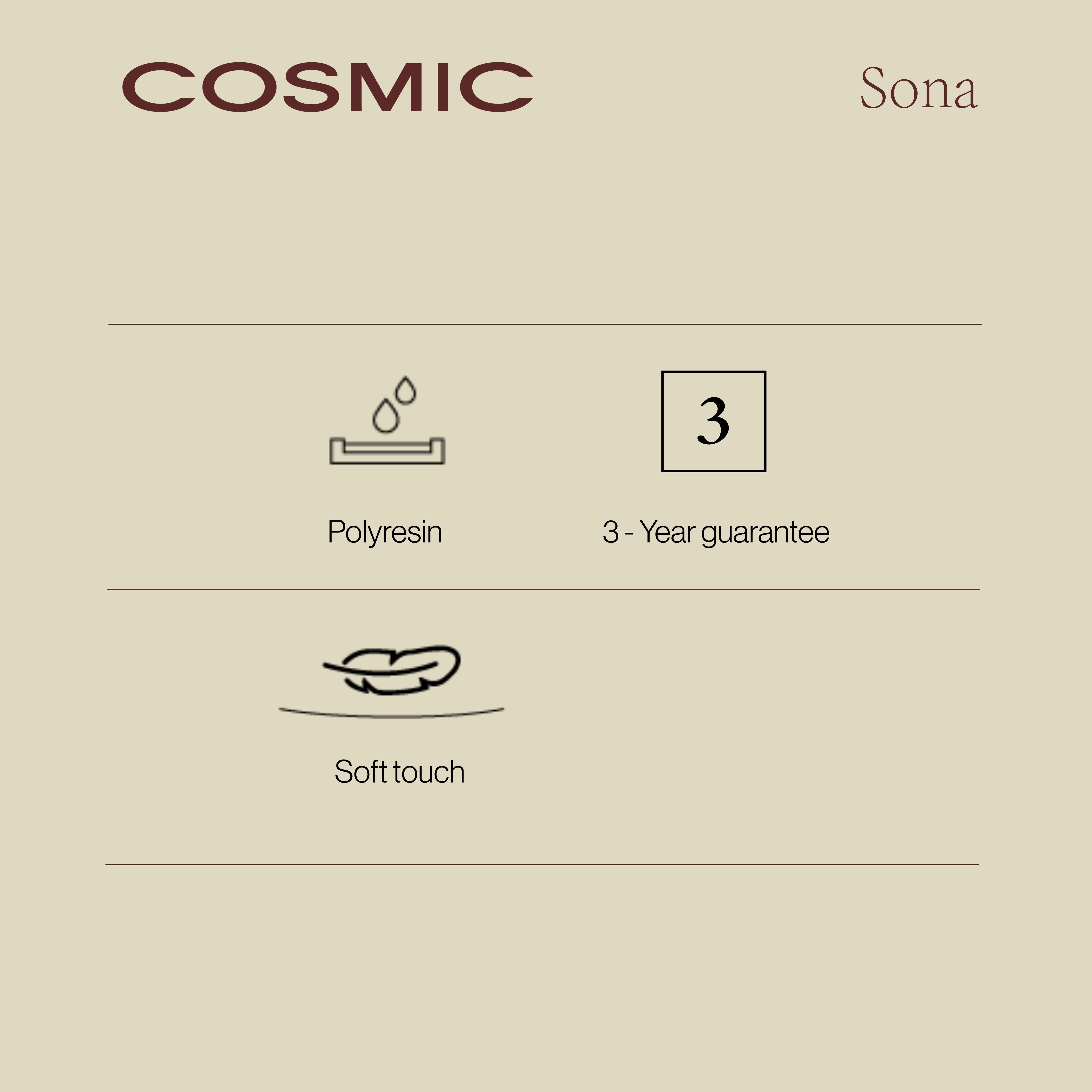COSMIC Distributeur savon 350ml, Anti-gouttes, Facile à Remplir, Toucher Doux Polyrésine, Toucher Doux, Collection SAONA - 6