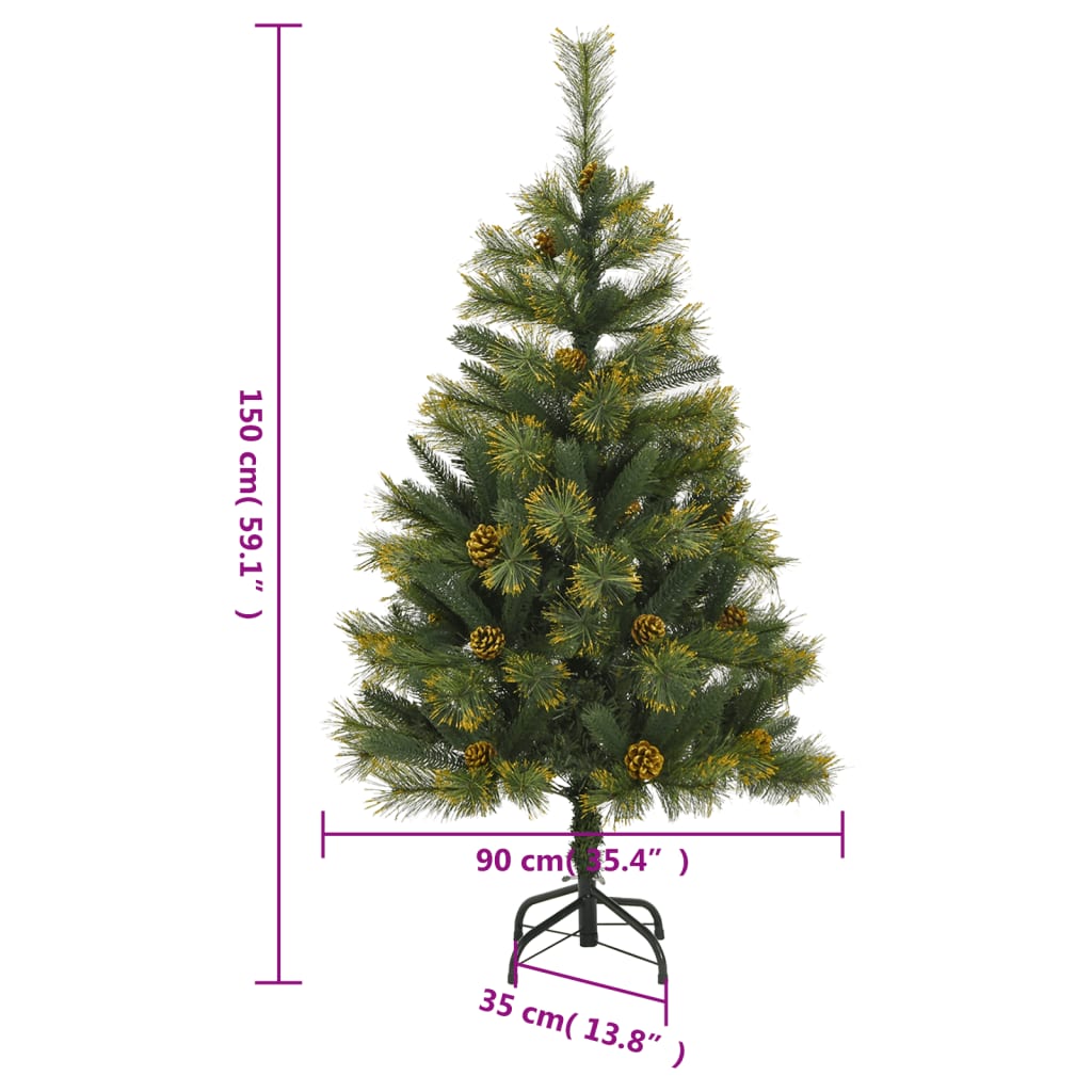 árvore de natal artificial com pinhas 150 cm - COMFORTXL - 9