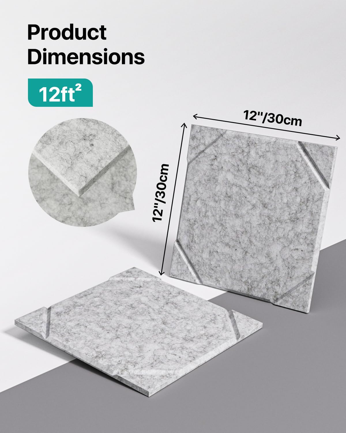 Set Di 6 Pannelli Acustici Da Parete Insonorizzanti In Schiuma Ad - Foto 2