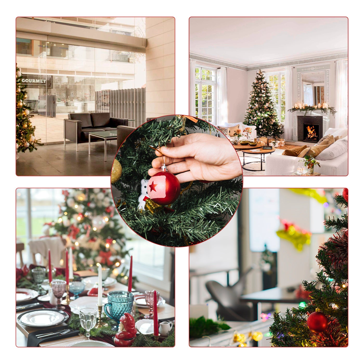 AITSSE- Árbol de Navidad Artificial Verde ,Árbol de PVC Ignifugo, Ramas Abatibles 150 cm de Alto - 6