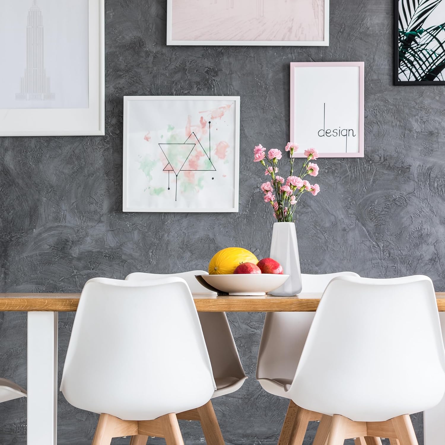 Vases côtelés en céramique blanche pour décoration d'intérieur minimaliste et moderne, vase à fleurs décoratif à motif géométrique - 4
