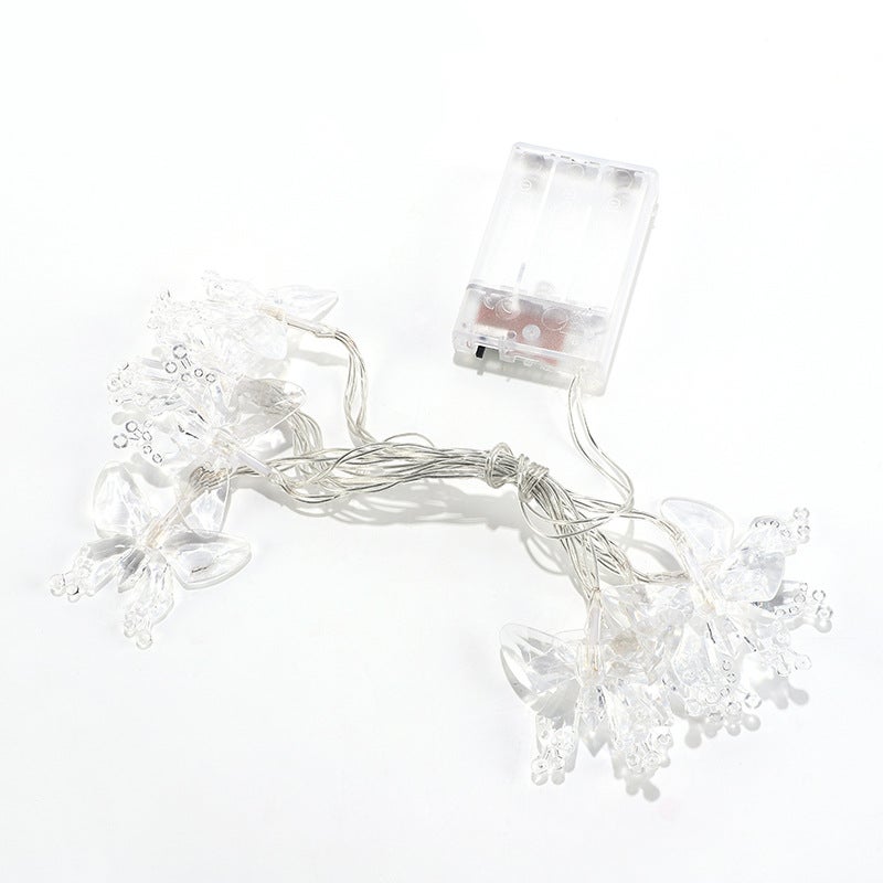 Guirlande lumineuse en forme d'étoile, 3 mètres de long, avec 20 lumières LED, adaptée à la décoration intérieure et extérieure (lumière chaude). - 6