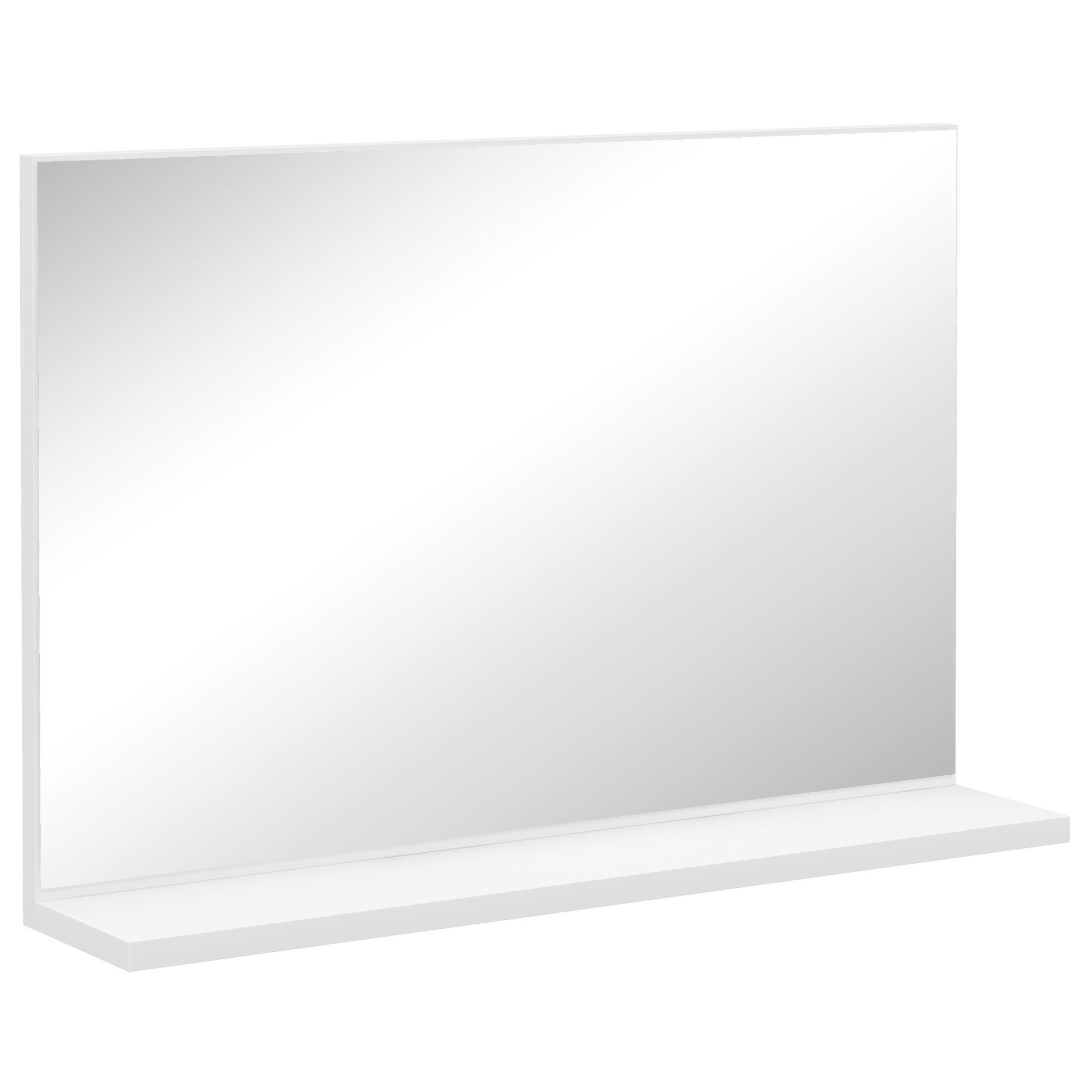 kleankin Specchio da Bagno Rettangolare a Parete in Truciolato e Vetro