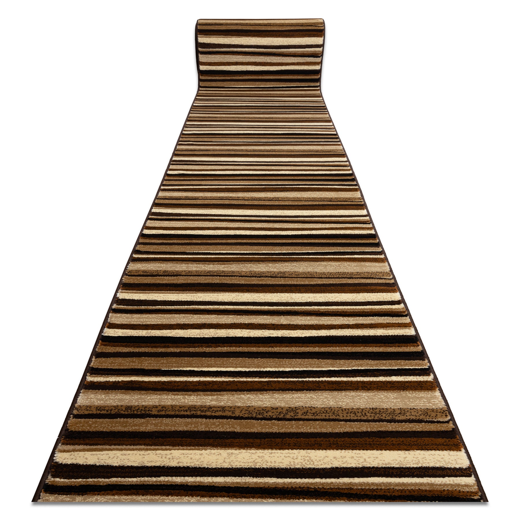 Chodnik HEAT-SET ROYAL 5374 FALE PASKI PASY beż / brąz 70cm 70x200 cm