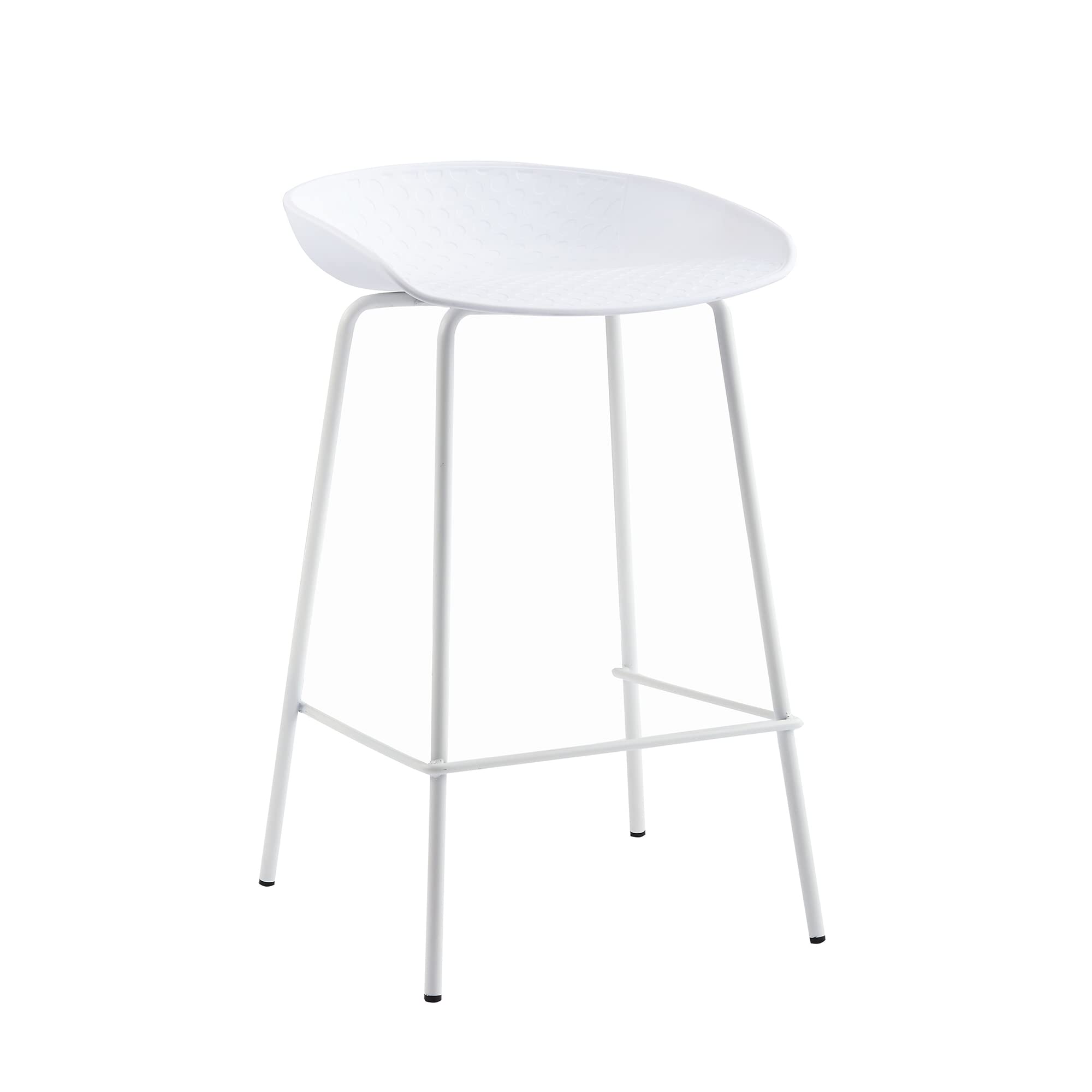 Set 2 Sgabelli Cucina Moderni In Polipropilene - H 66cm, Bianco, Made In Italy - Foto 11