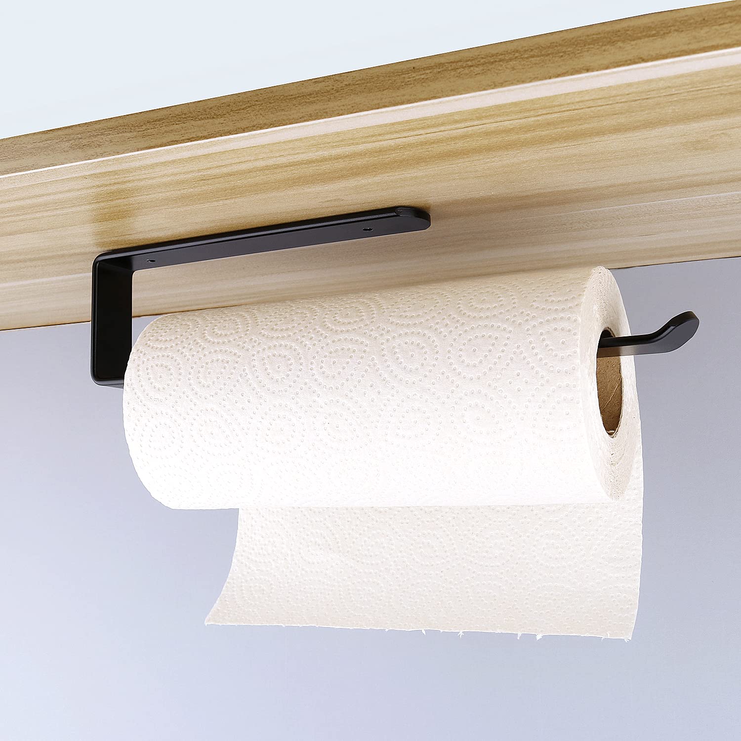Portarotolo da cucina – Porta rotolo da cucina senza foratura, porta rotolo di carta magnetico con forte adsorbimento, porta rotolo da cucina nero, in acciaio inox