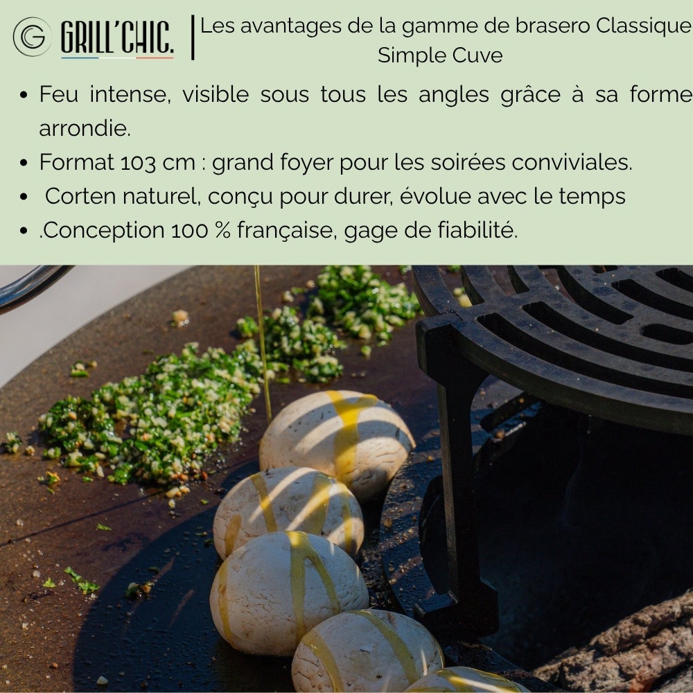 Brasero Classique Corten 103 Simple Cuve - 6