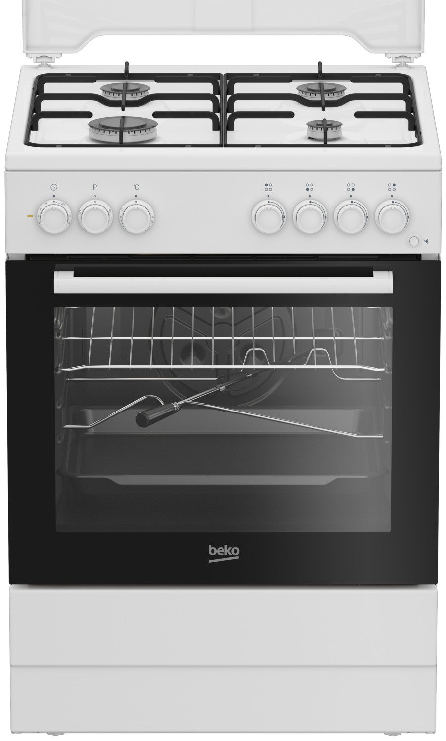 Beko Fbst62110dw Cocina Independiente A Eléctrico Encimera De Gas Blanco , Leroy Merlin
