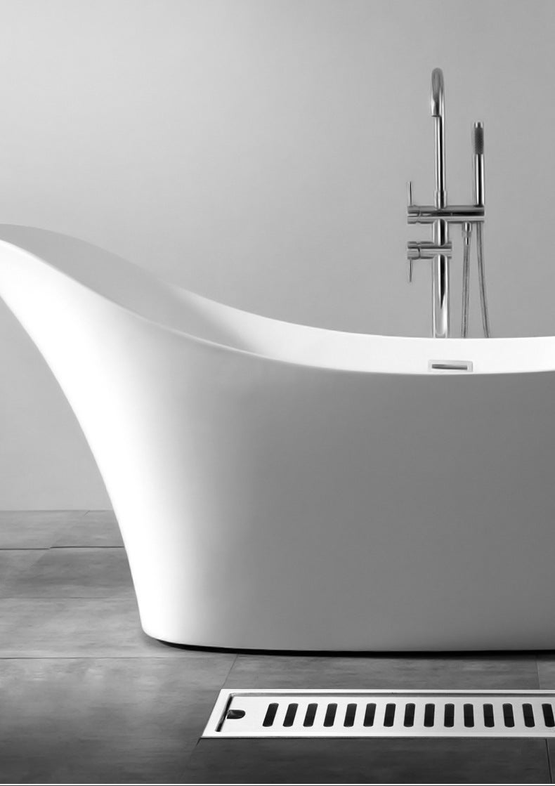 Grille de lavabo anti-cheveux, filtre de douche argenté 20x10 cm, bonde carrée en acier inoxydable, bonde centrale amovible et bonnet de douche anti- - 2