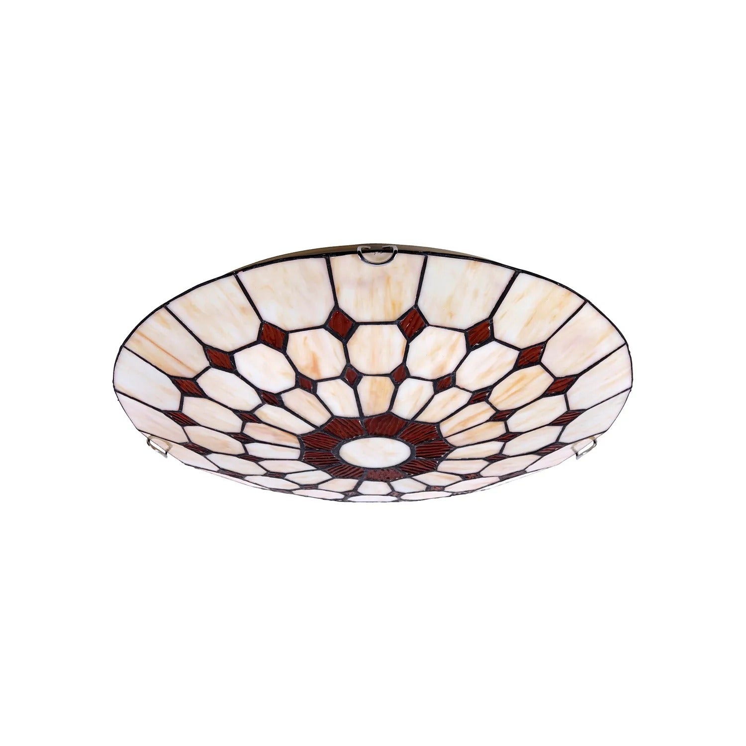Plafon witrażowy Tiffany Marvel brązowo-wielokolorowy 2xE27x60W wym:9x40x40cm IP20 Rabalux
