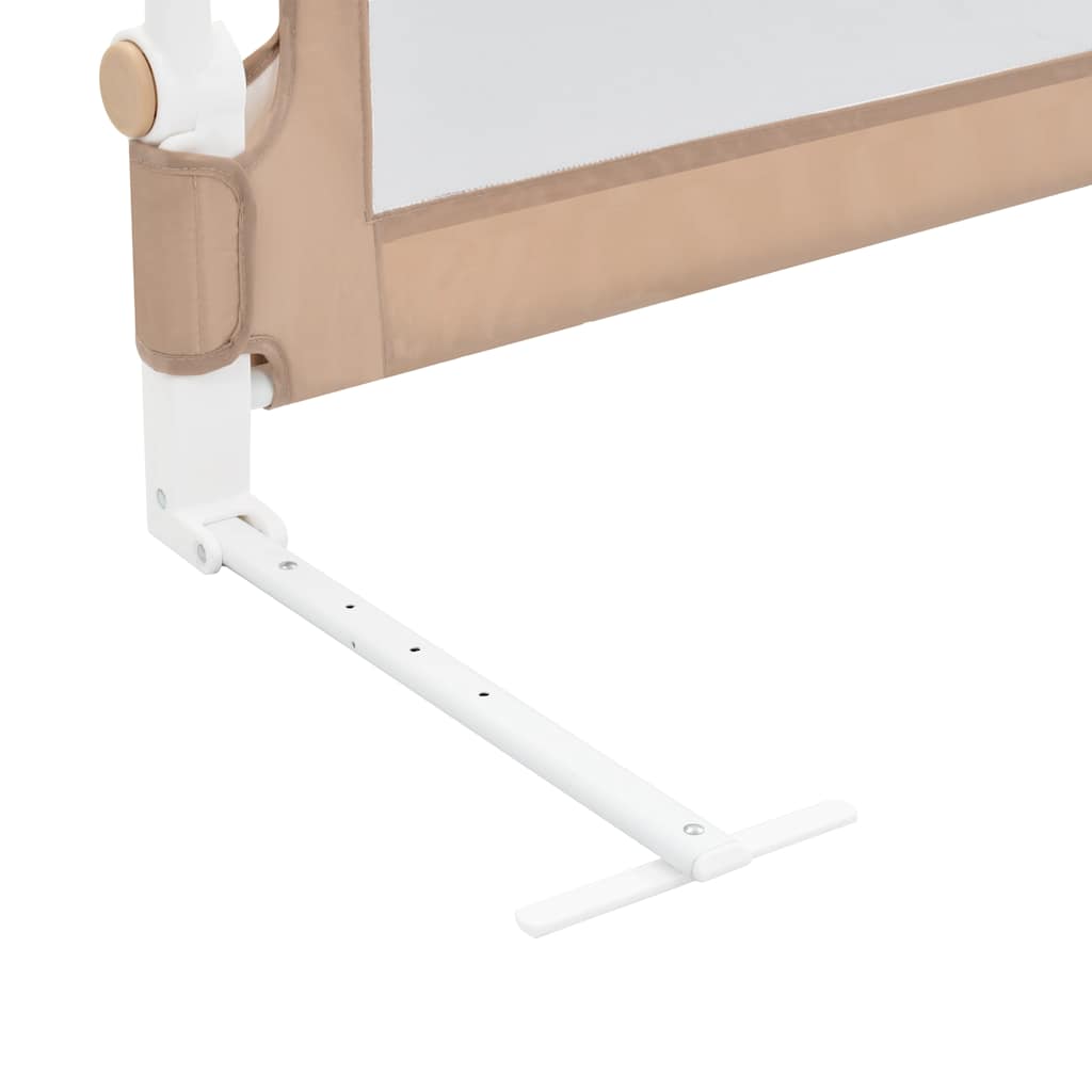 Barandilla de seguridad cama de niño poliéster taupe 180x42 cm vidaXL - 6