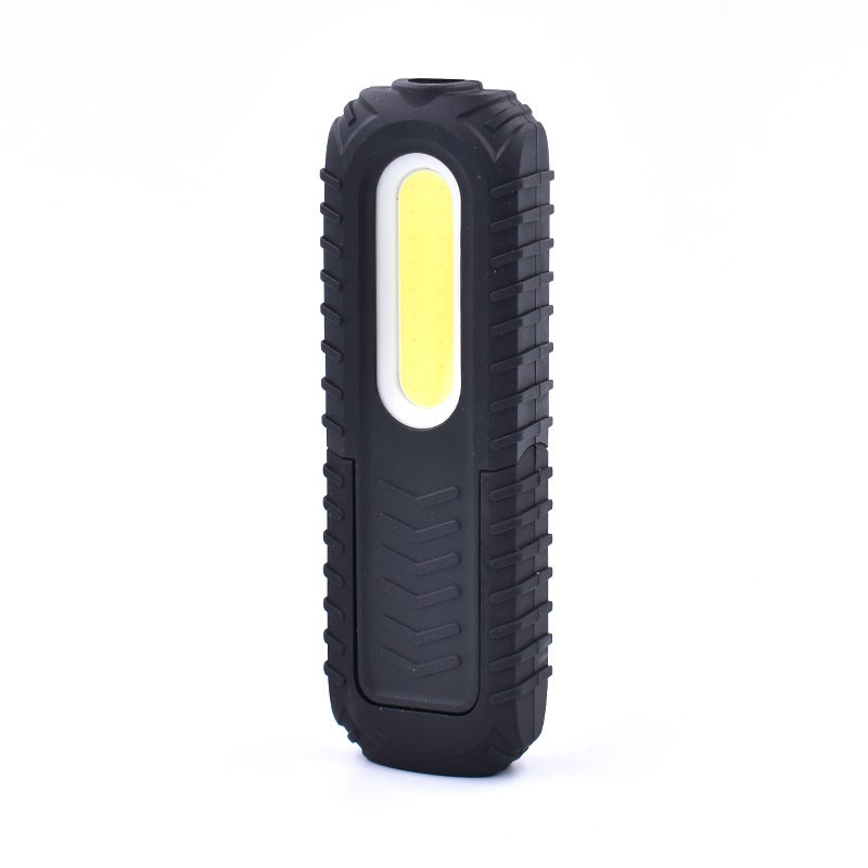 Akumulatorowa lampa robocza, ultrajasny reflektor LED COB 5 W i latarka LED 3 W z regulowanym stojakiem, haczykiem i podstawą magnetyczną