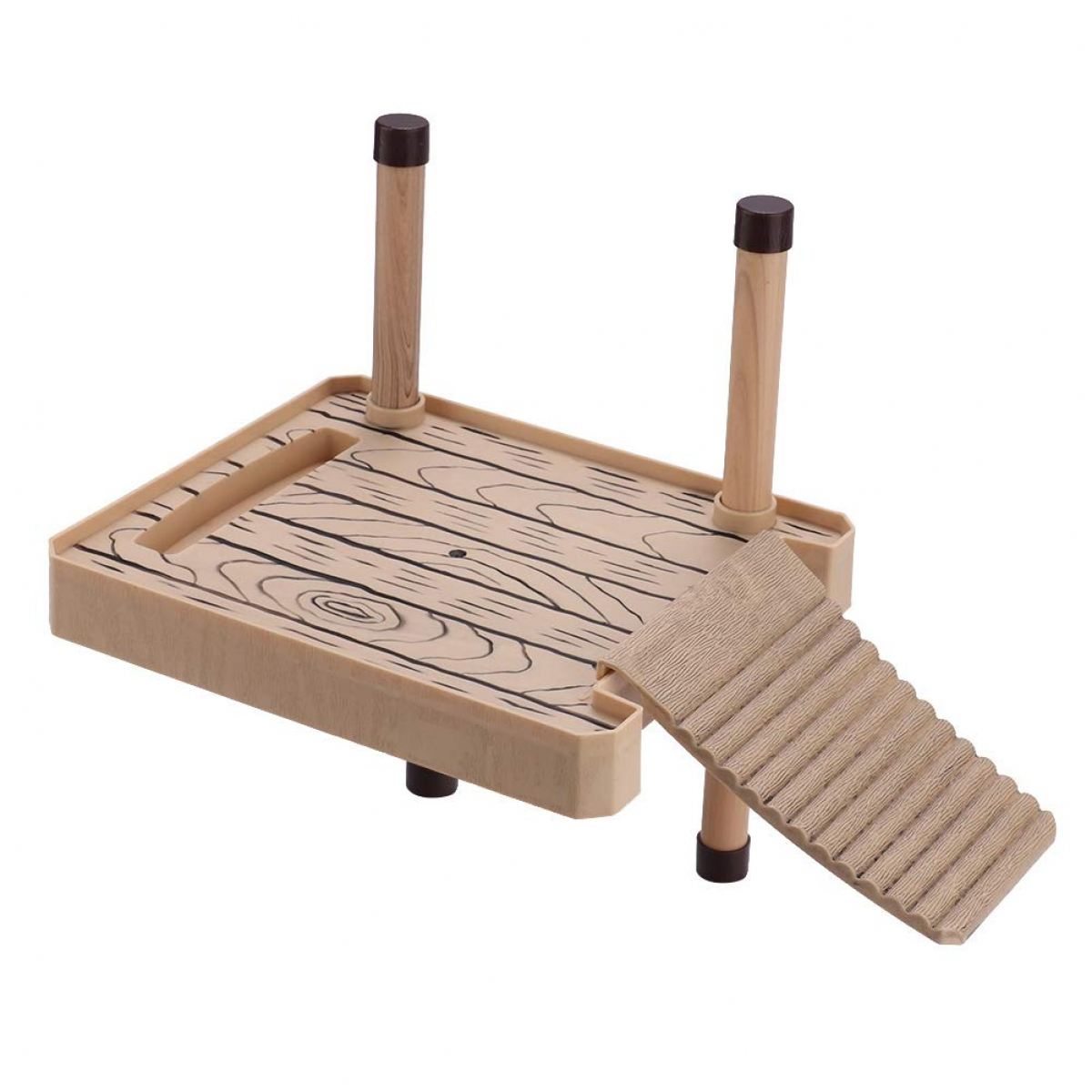 Platformă plutitoare pentru acvariu, salamandră, țestoase, pentru reptile, insulă, cățărare (M (59cm / 23.2in L)