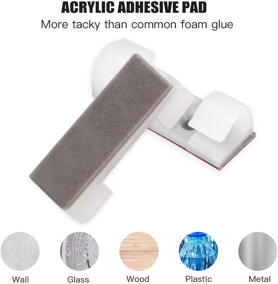 Clips et attache-câbles murales 30PCS Clips Câbles Adhésifs Rangement de Câbles Fixation Auto Collant, Gestion de Câble Support Organiseur - 3
