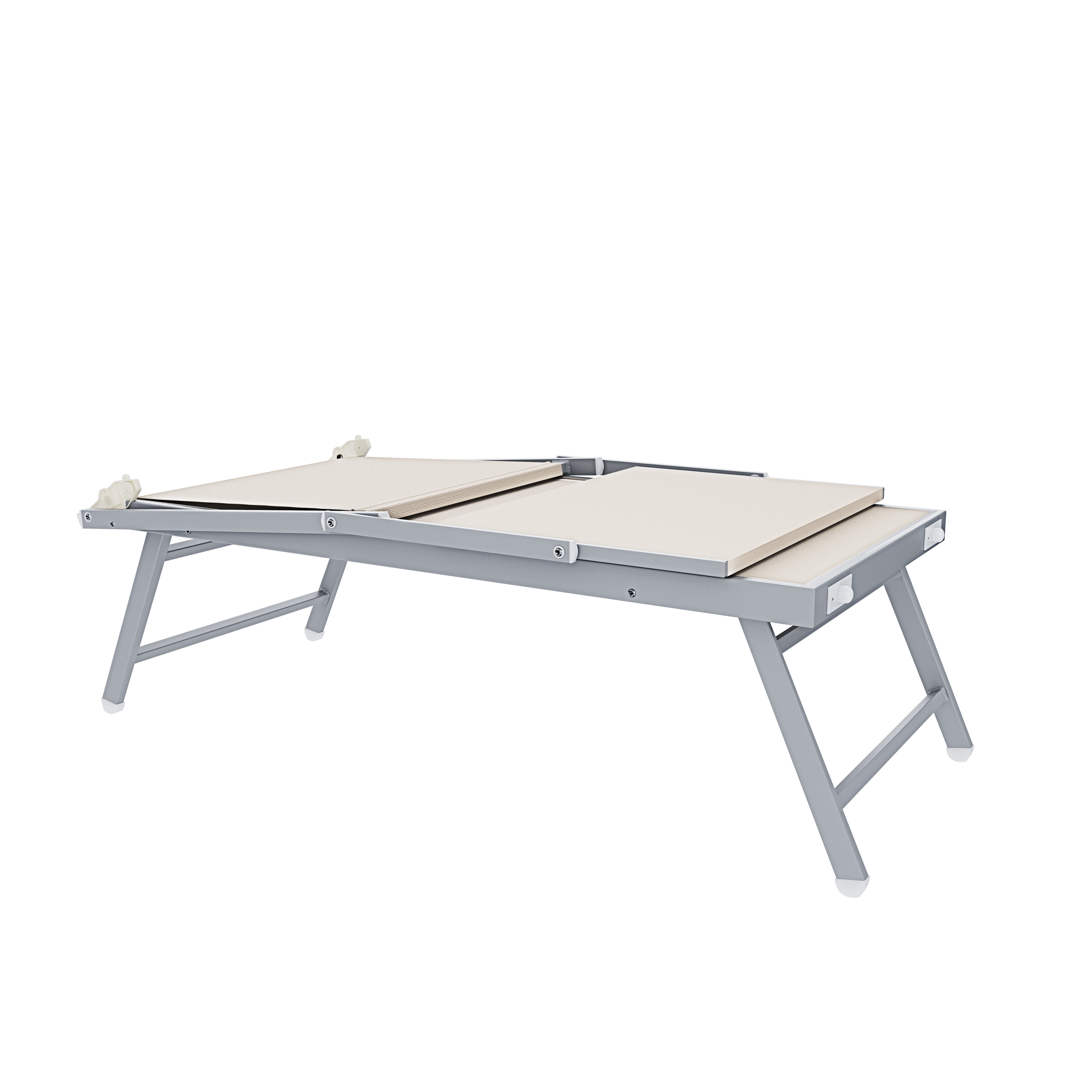 8 Lettini Prendisole Pieghevole Professionale in Alluminio e Tessuto Textilene Tettuccio Orientabile Parasole Sdraio Mare Spiaggia 182x60x38 cm Beige - 6