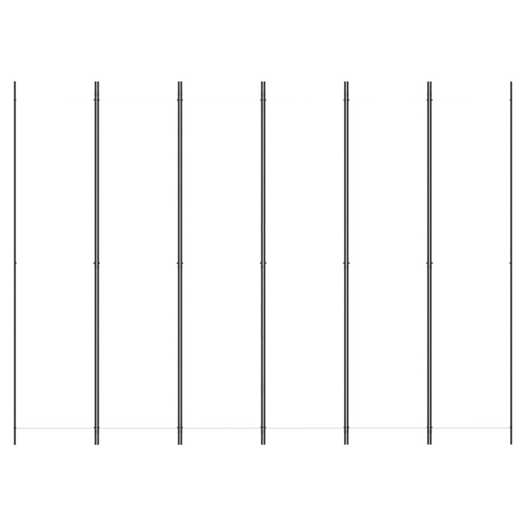 Paravent à 6 panneaux blanc 300 x 220 cm tissu - 3