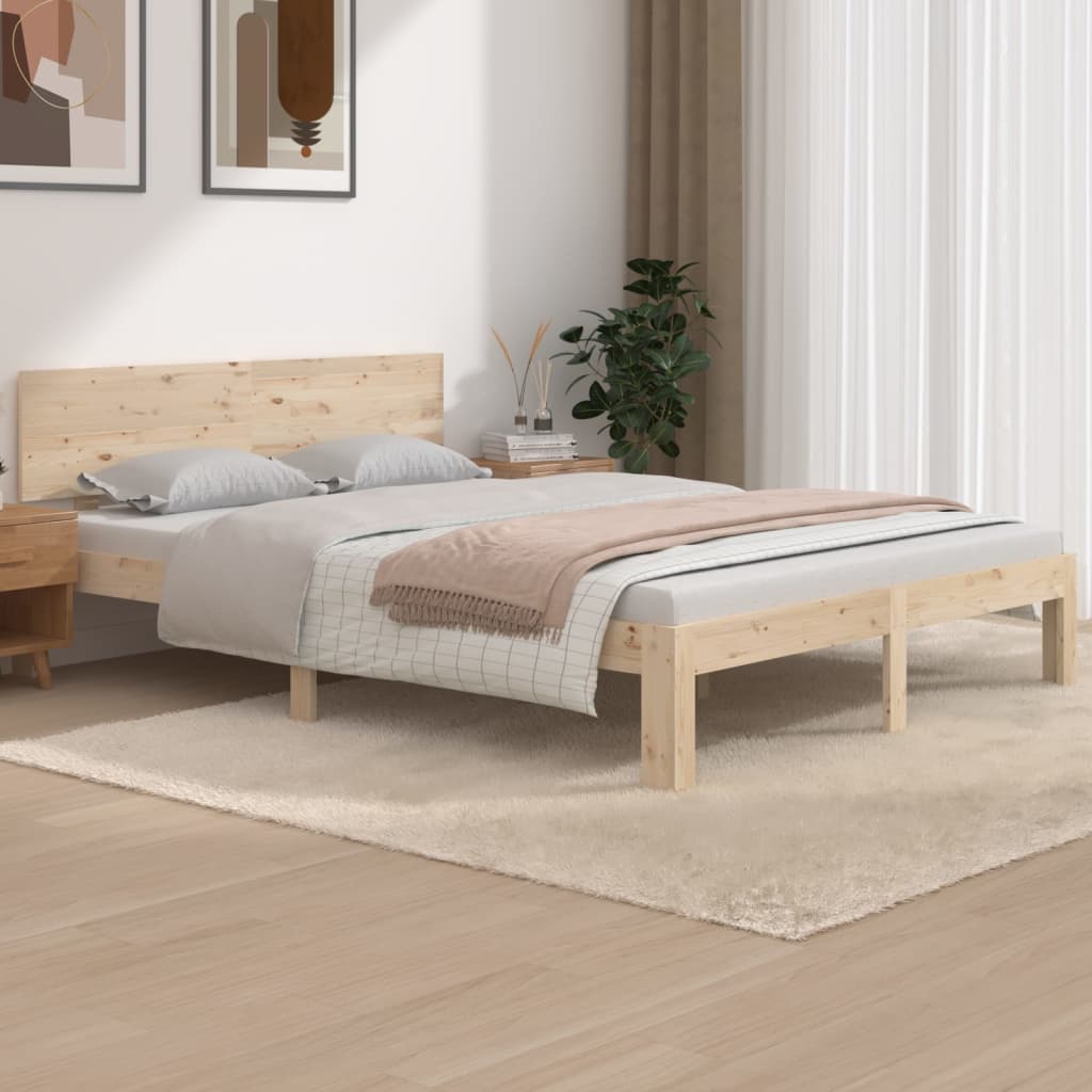 Lit Bois de pin massif 140x190 | Leroy Merlin Lit Bois de pin massif 140x190 | Leroy Merlin
