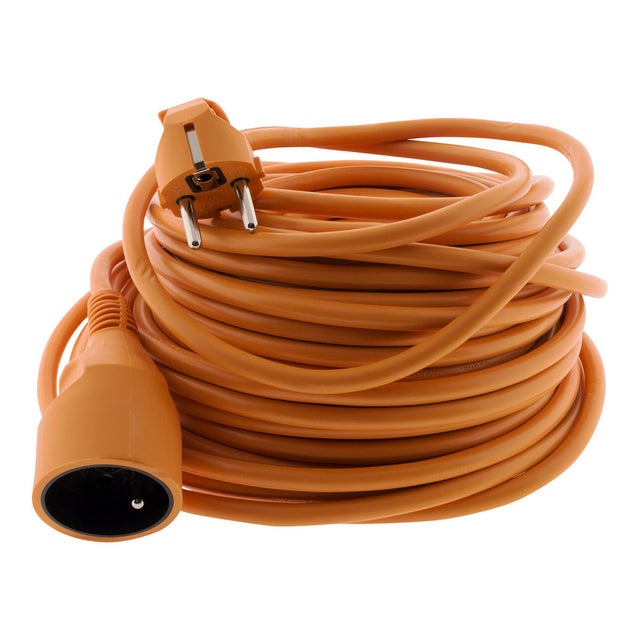 Prolongateur jardin 16A HO5VV-F 3G1,5mm² 2P+T 25m - orange - Zenitech