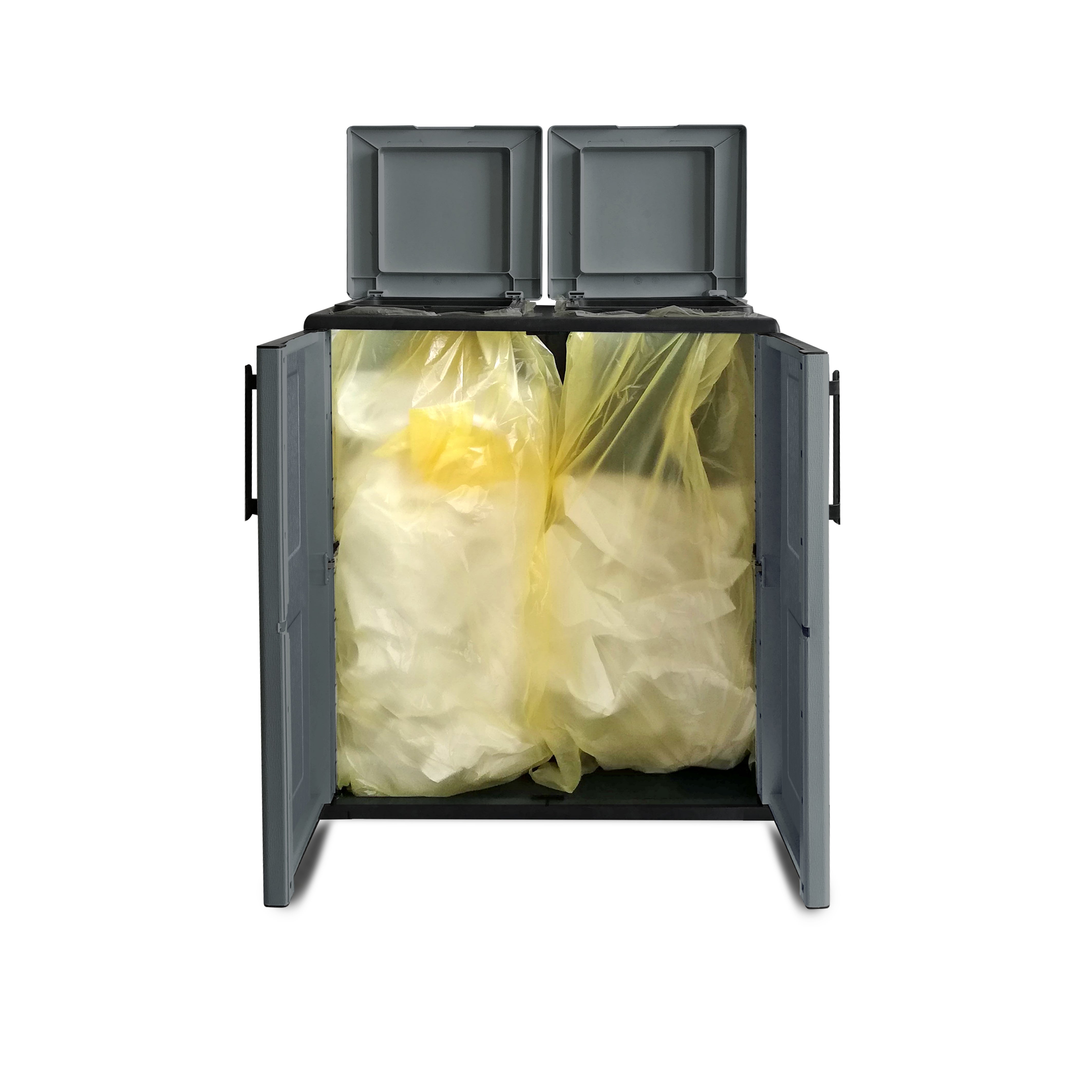 Armoire mi-hauteur en polypropylène de la ligne eco, pratique pour une utilisation maximale de l'espace, l 680 x l370 x h 840 mm terracotta - 2