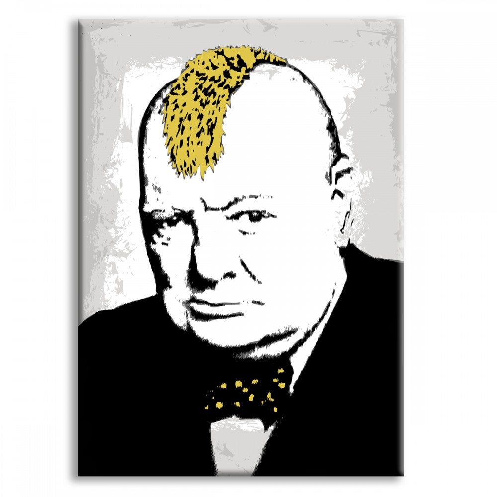 Winston Churchill - Banksy - wydruk na płótnie oprawiony w drewnianą ramę 100x140
