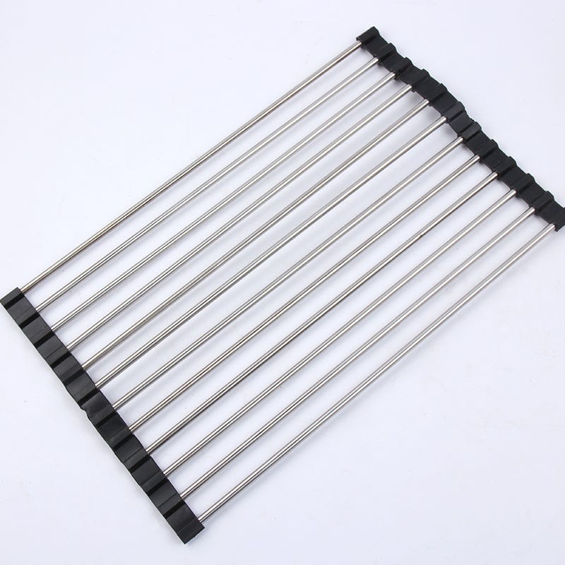 Tapis D'Égouttoir Évier Cuisine Antidérapant 30x40cm Noir - Protection Vaisselle Et Fond D'Évier Top-spring