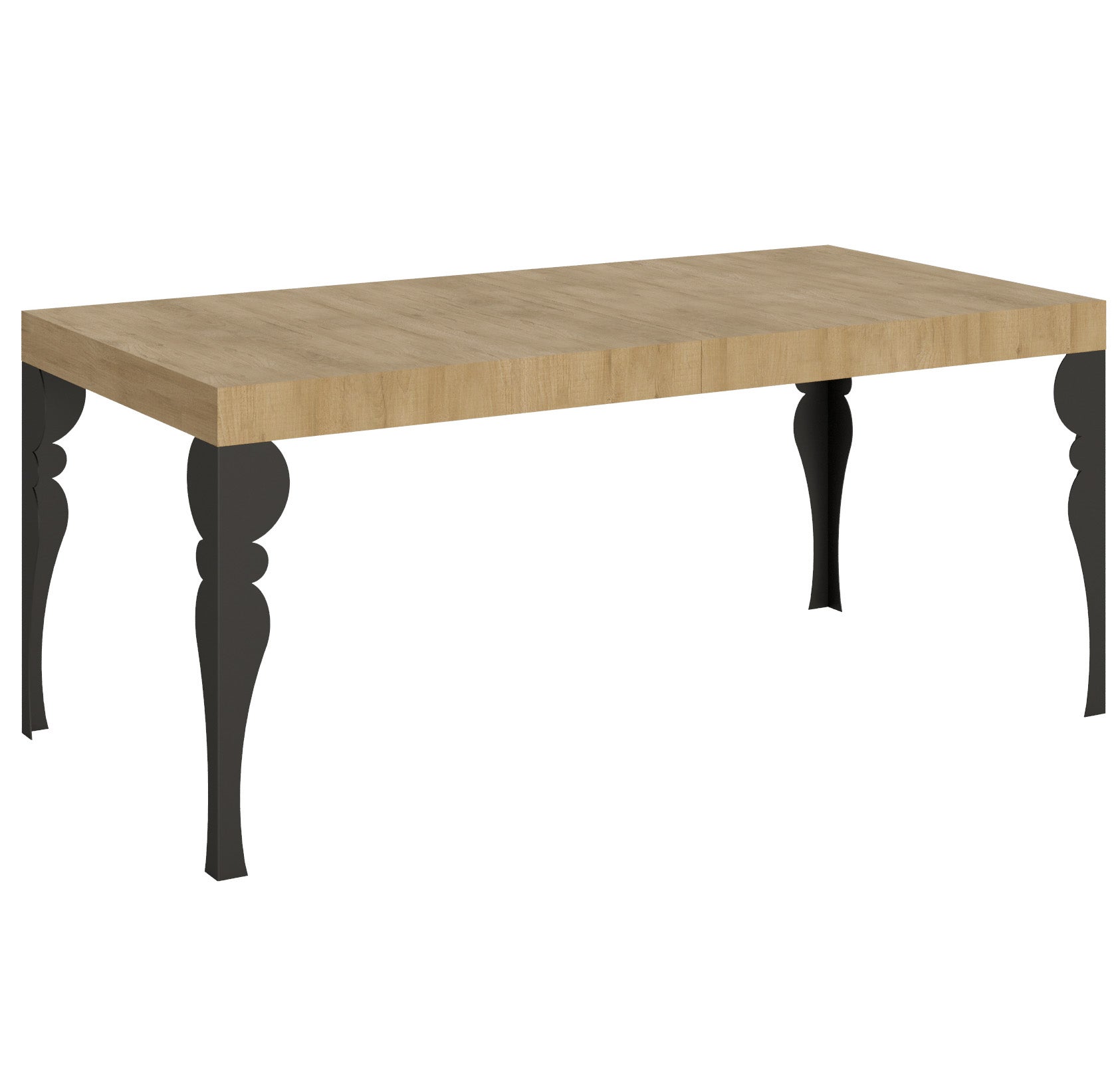 Stół rozkładany Paxon 90x180/284 cm Dąb naturalny z ramą antracytową